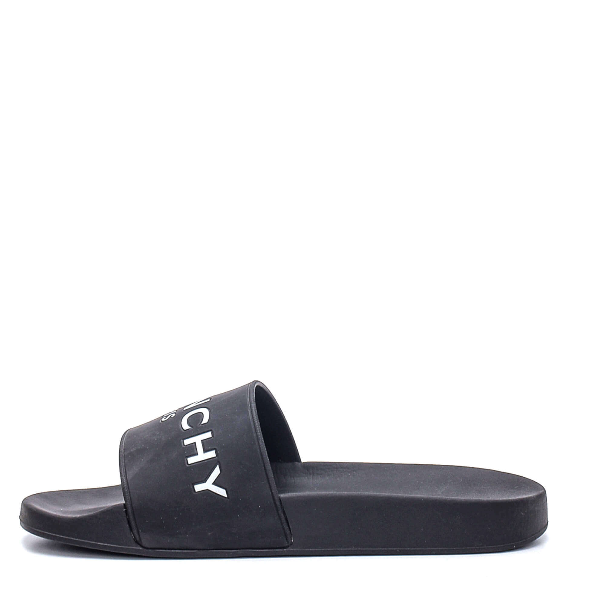 Givenchy - Black Rubber Logo Slides